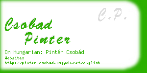 csobad pinter business card